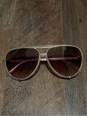 Quay High Profile Frame Brown Gradient Lens Aviator Sunglasses